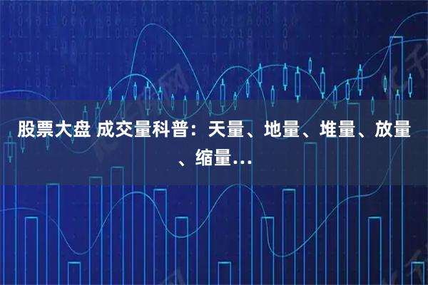 股票大盘 成交量科普：天量、地量、堆量、放量、缩量…