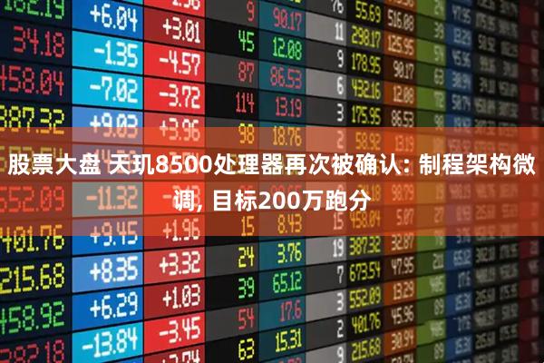 股票大盘 天玑8500处理器再次被确认: 制程架构微调, 目标200万跑分